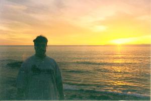 One of the last photos of Brad, watching a California sunset (2000).